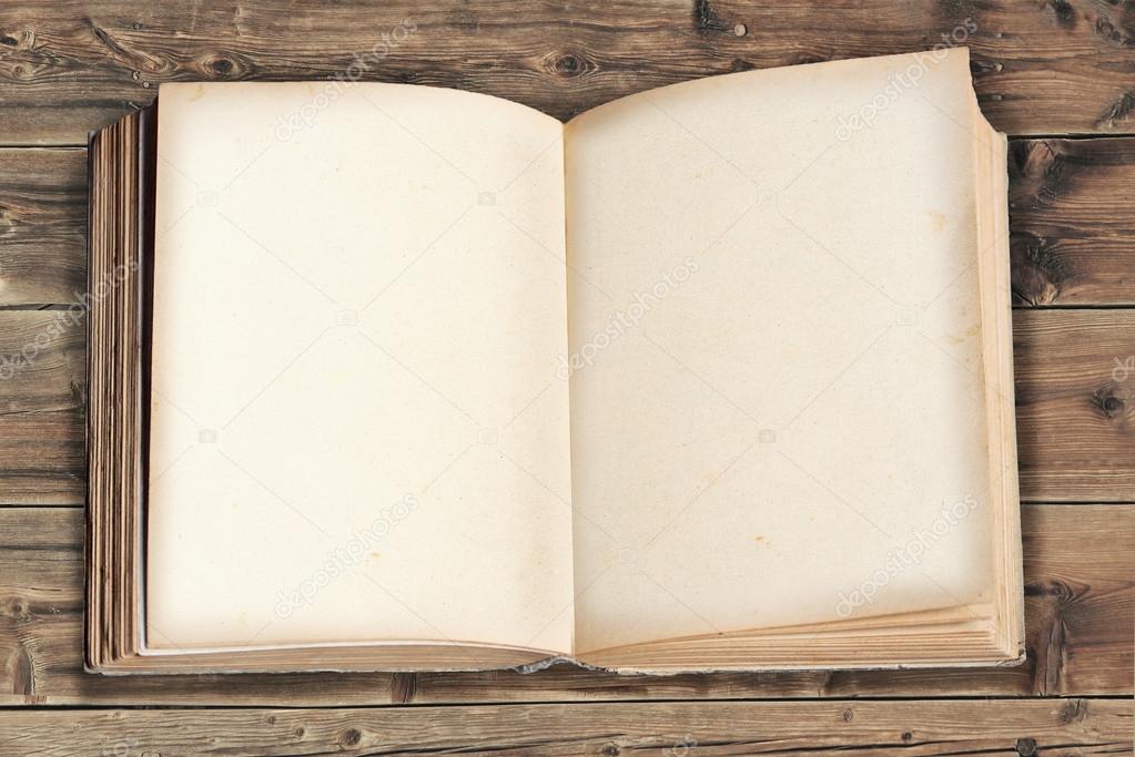 Opened old book with empty pages Stock Photo by ©SusaZoom 119323060